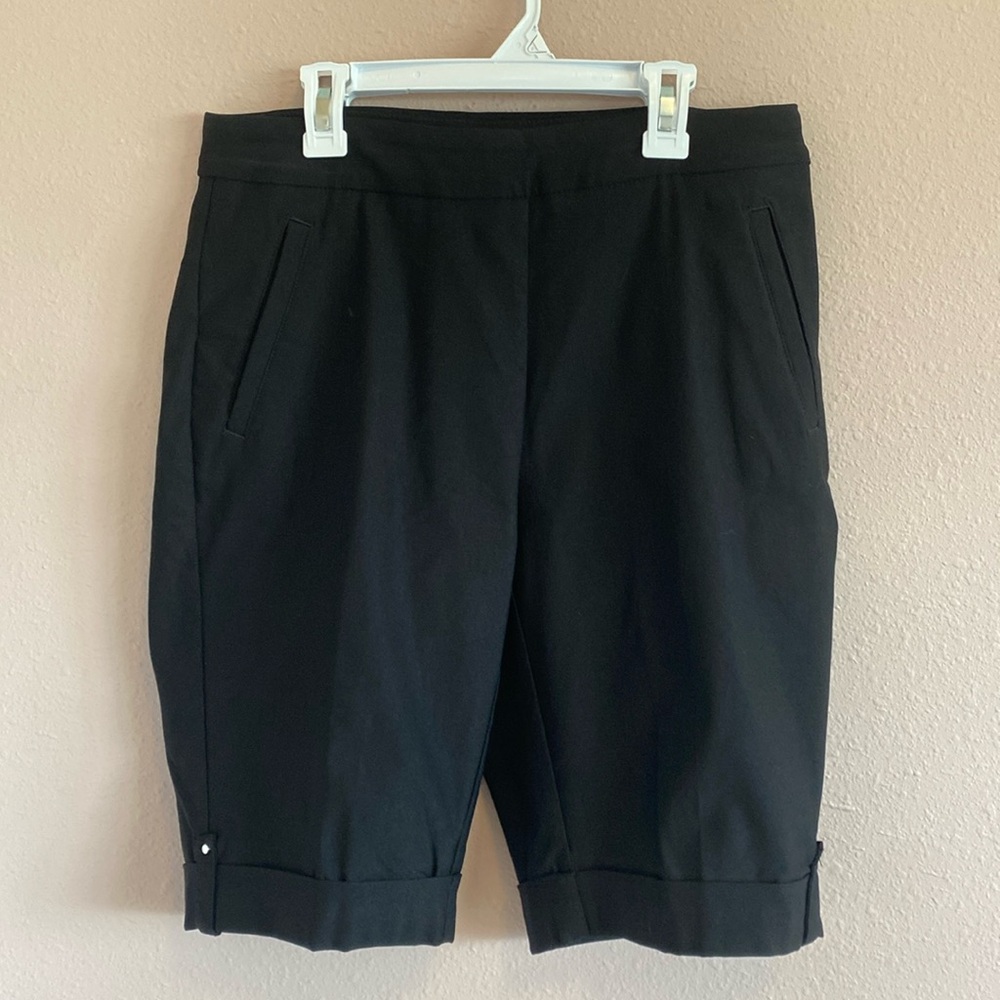 Coconut Row Palm Beach Black Bermuda shorts Size 6P